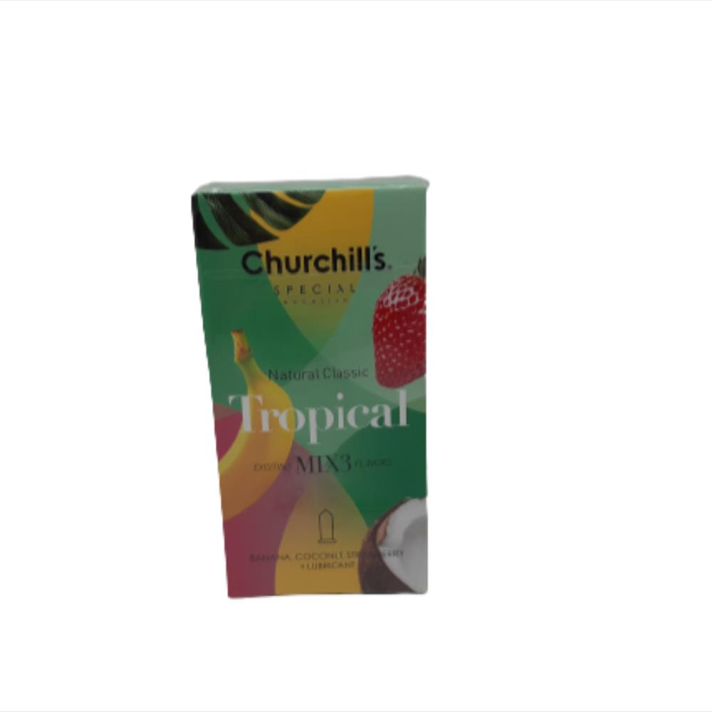 کاندوم Churchill´s مدل Tropical تعداد 12 عددی